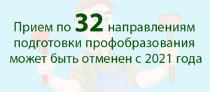 Цифра дня: 32 направления подготовки профообразования могут быть закрыты в 2021 году